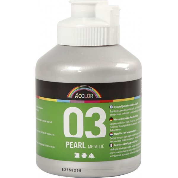 Schulfarbe Acryl - Metallic - Silber - Metallic - 500 ml
