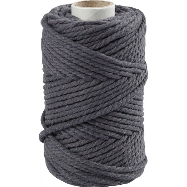 Makramee-Garn - Grau - 4 mm - 55 m
