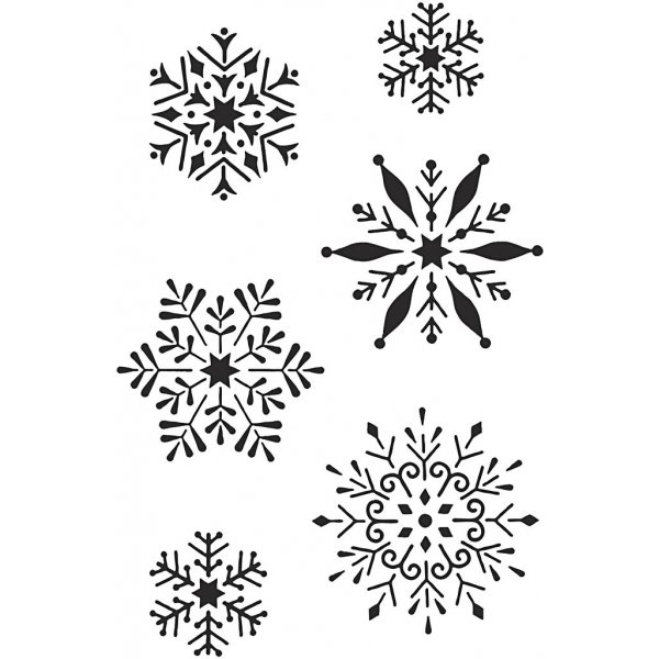 Schablone - Schneeflocke - A4