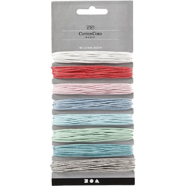 Baumwollschnur - gemischte Farben - 8x5 m