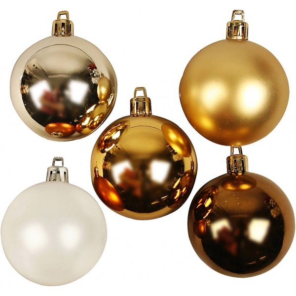 Christbaumkugeln - golden - 6 cm - 20 Stk
