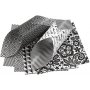 Origamipapier - schwarz/wei - 10 x 10 cm - 50 Blatt