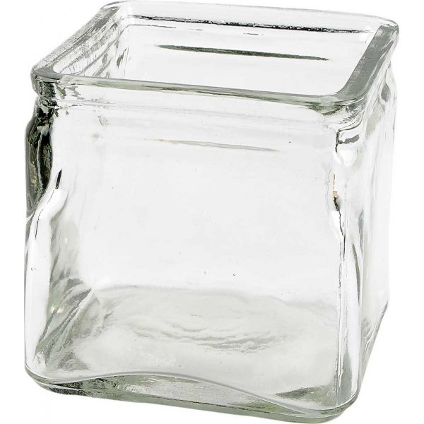 Quadratische Teelichthalter - 10 x 10 cm - 12 Stk