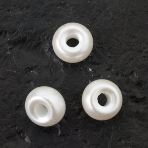 Glaswachsperlen 9 mm Weiß - 10 Stk Glaswachsperlen 9 mm Weiß - 10 Stk