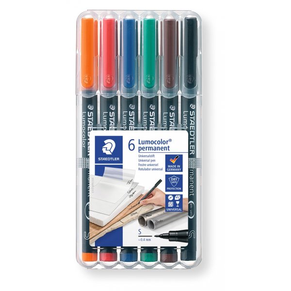 OH Pens permanent 0,4 mm - 6 Stifte