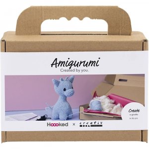 DIY-Set Amigurumi Giraffe hellblau - 1 Packung.