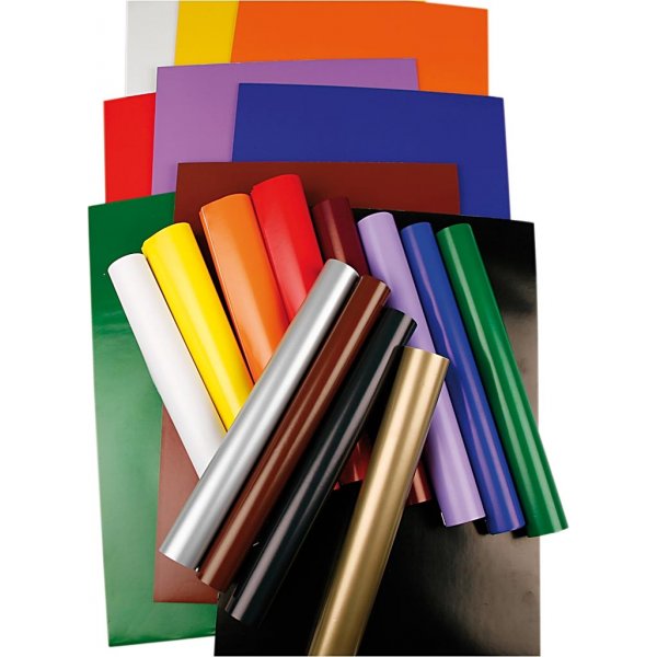 Glanzpapier - gemischte Farben - 11 x 25 Blatt