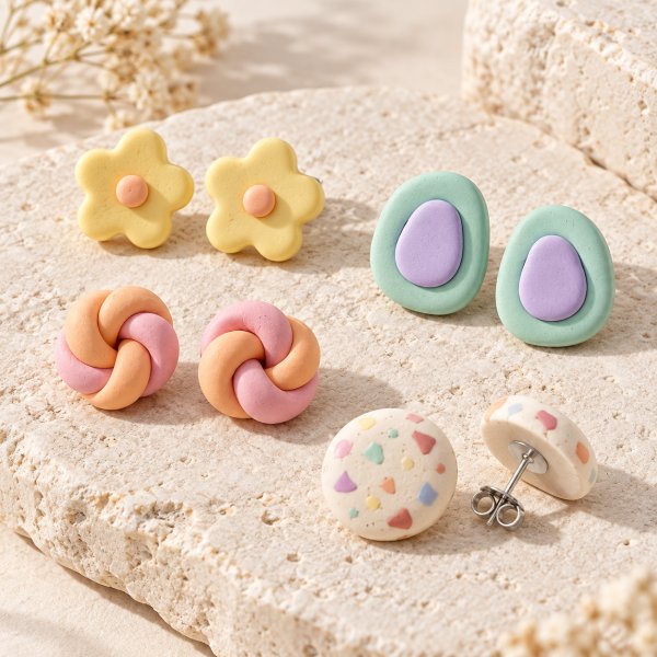 Ohrstecker mit Plättchen - versilbert - 10 Stk Ohrstecker mit Plättchen - versilbert - 10 Stk