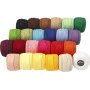 Mercerisiertes Baumwollgarn - gemischte Farben - 24 x 20 g