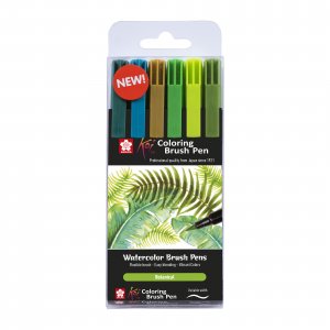 Pinselstift Sakura Koi Coloring Brush 6 Stifte - Botanisch Pinselstift Sakura Koi Coloring Brush 6 Stifte - Botanisch