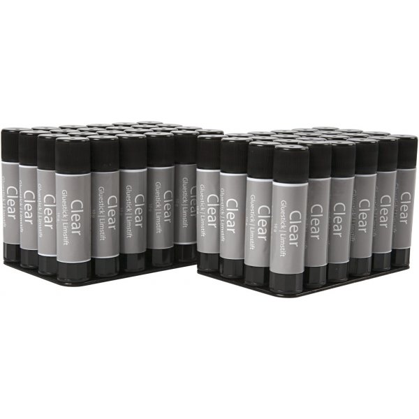 Klarer Klebestift - rund - 10 g - 48 Stk