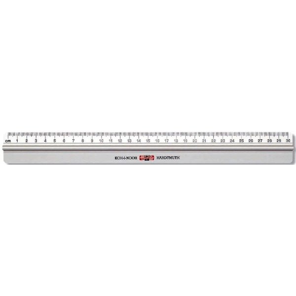 Aluminiumlineal mit griffigem Griff 30 cm