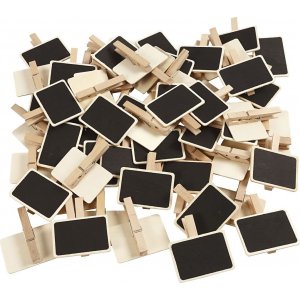 Brett mit Clip - 6,8 x 4,7 cm - 100 Stk Brett mit Clip - 6,8 x 4,7 cm - 100 Stk