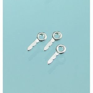 Schmuckteil 2 mm - Silber 5 Stk. flache Schraubschlaufe 999 Schmuckteil 2 mm - Silber 5 Stk. flache Schraubschlaufe 999
