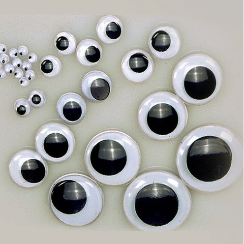 Augen bewegliche Pupille - rund