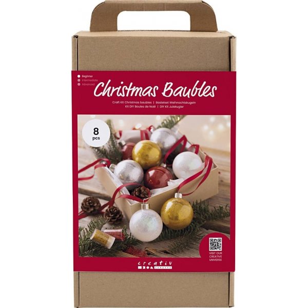 DIY Kit Christbaumkugeln - Glitzer