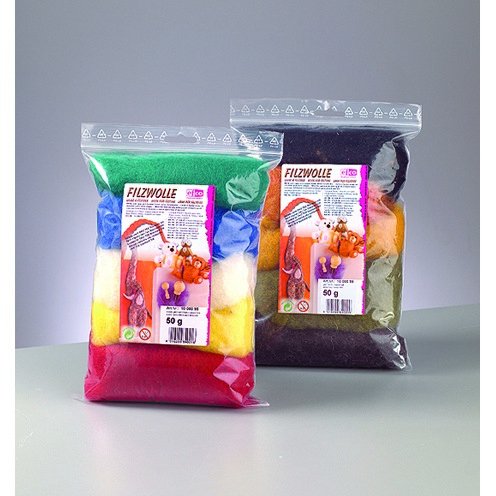 Filzwolle - 50 g reine Lammwolle