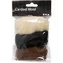 Kardierte Wolle - 3 x 10 g