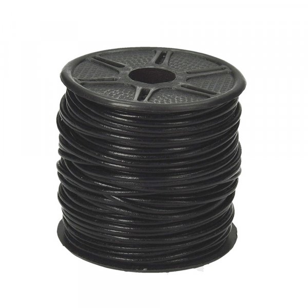 Lederband  1,5 mm - schwarz 25 m