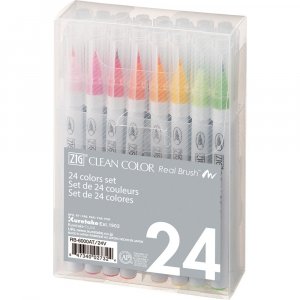 Pinselstifte ZIG Clean Color Real Brush - 24 Stifte Pinselstifte ZIG Clean Color Real Brush - 24 Stifte