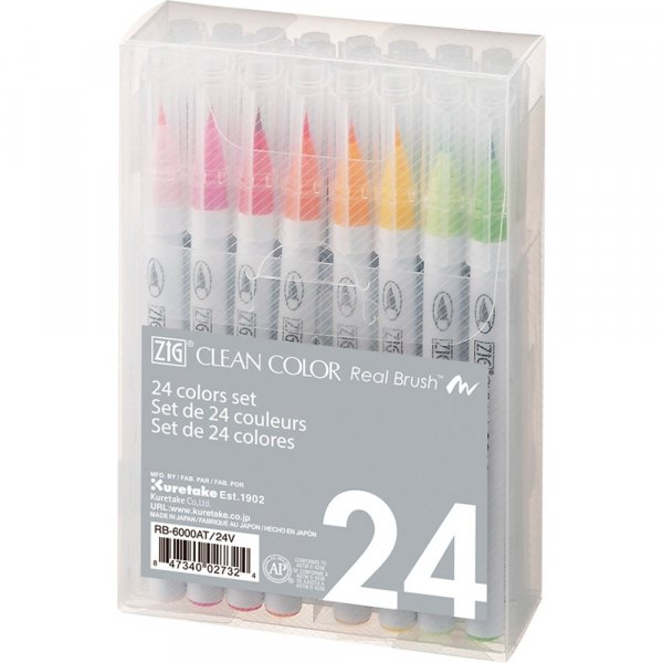 Pinselstifte ZIG Clean Color Real Brush - 24 Stifte