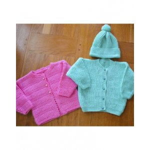 Strickanleitung - Strickjacken für Kinder mit Mütze Strickanleitung - Strickjacken für Kinder mit Mütze