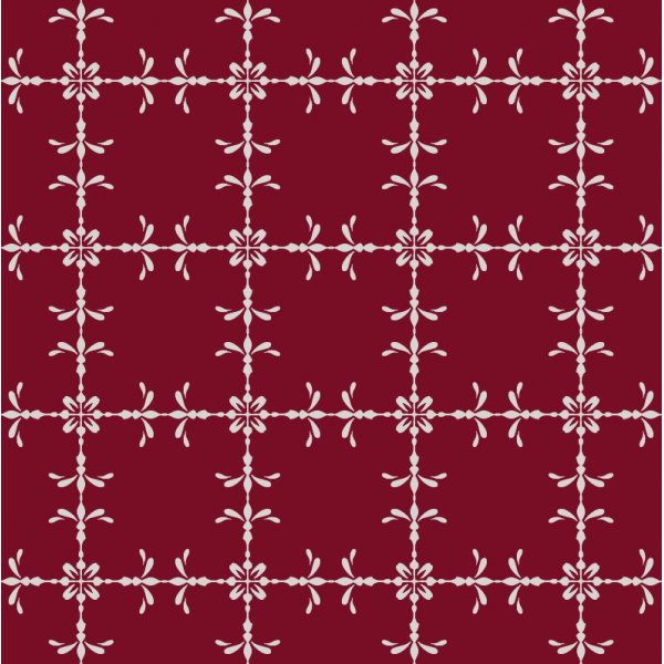 Holm Textilwachstuch rot/Leinen
