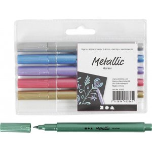 Metallic-Marker - Metallic-Farben - 6 Stk Metallic-Marker - Metallic-Farben - 6 Stk