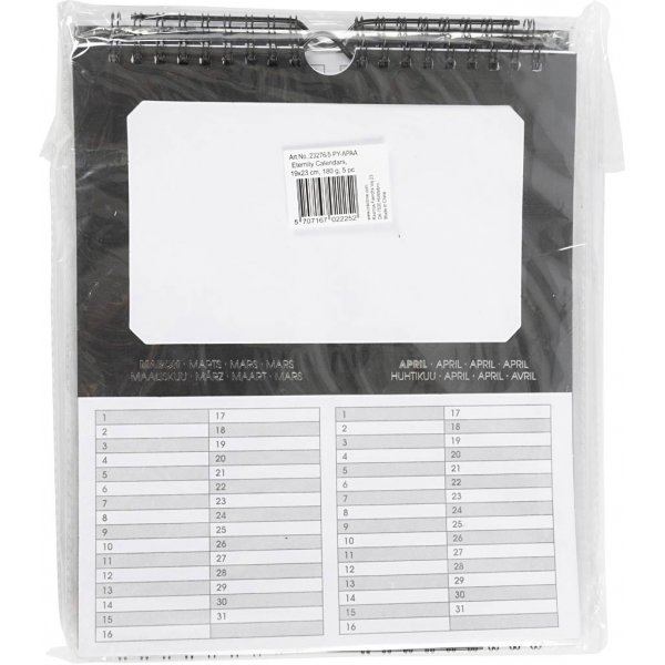 Ewiger Kalender - 19 x 23 cm - 6-tlg