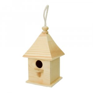 Vogelhaus H 20,5 x 11 x 11 cm - unbehandeltes Quadrat Vogelhaus H 20,5 x 11 x 11 cm - unbehandeltes Quadrat