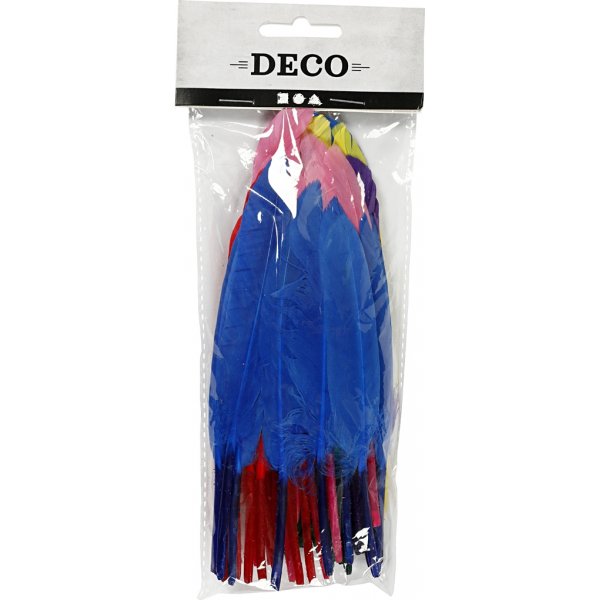 Federn - gemischte Farben - 48 Stk