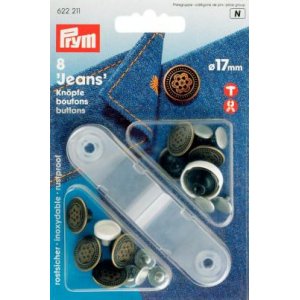 Jeansknöpfe Antikmessing Blume 17 mm 8 Stk Jeansknöpfe Antikmessing Blume 17 mm 8 Stk