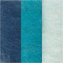 Kardierte Wolle - blaue Harmonie - 3 x 10 g
