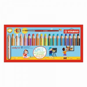 Farbstift Woody mit Spitzer - 18er-Pack Farbstift Woody mit Spitzer - 18er-Pack