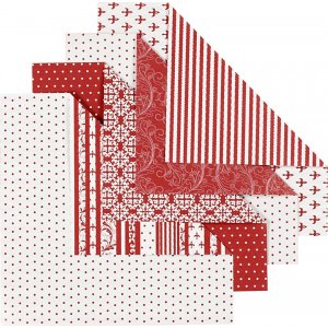 Origamipapier - rot/weiß - 15 x 15 cm - 50 Blatt Origamipapier - rot/weiß - 15 x 15 cm - 50 Blatt