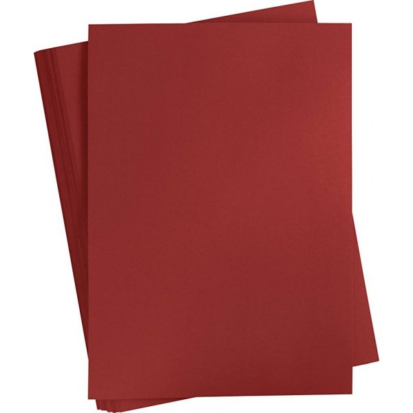Farbiger Karton - dunkelrot - A2 - 180 g - 100 Blatt