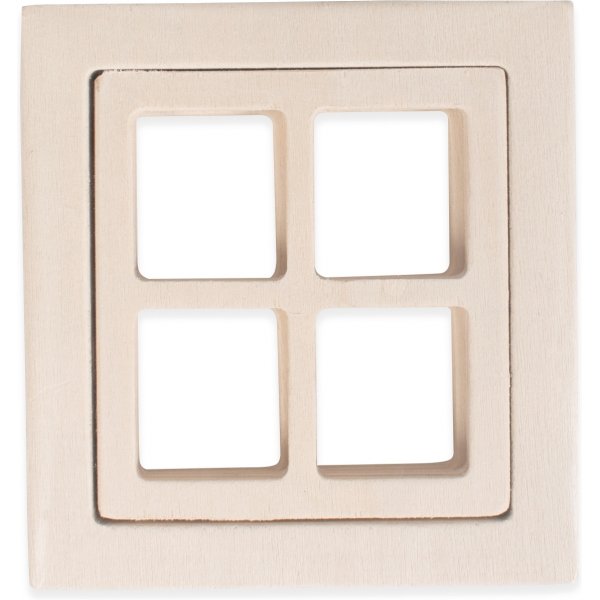 Holzfenster - Miniatur - 2 Stk