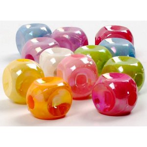 Kunststoffperlen Würfelmischung - 10 x 10 mm - 125 ml Kunststoffperlen Würfelmischung - 10 x 10 mm - 125 ml