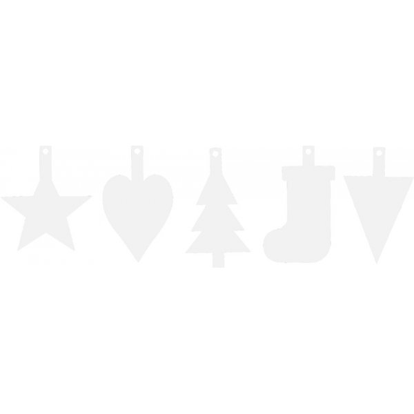 Pappfiguren - Weihnachtsdeko - wei - 5 x 20 Stk