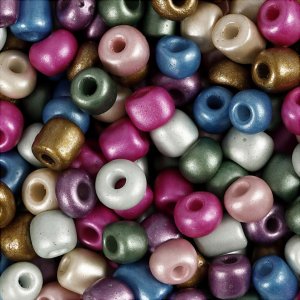 Rocailleperlen - Metallicfarben - 130 g Rocailleperlen - Metallicfarben - 130 g