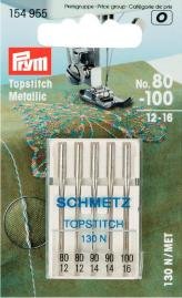 Nähmaschinennadeln Topstitch/Metallic 80-100 5 Stk Nähmaschinennadeln Topstitch/Metallic 80-100 5 Stk