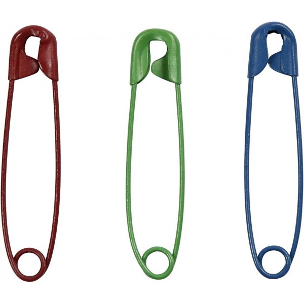 Sicherheitsnadeln - gemischte Farben - 10 x 100 Stk