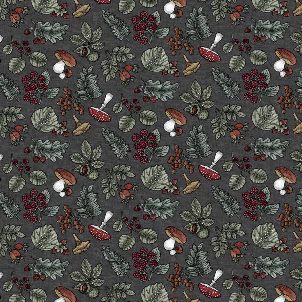 Wachstuch PVC Forest - Grau