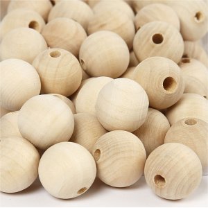 Holzperlen - 20 mm - 200 Stk Holzperlen - 20 mm - 200 Stk