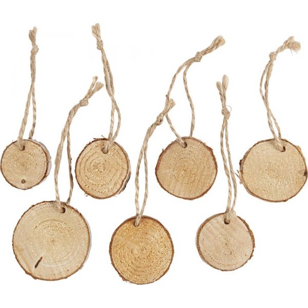 Holzbretter mit Schnur - 7 Stk