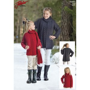 Strickanleitung - Froher Winter - Kinderpullover mit passendem Schal und Halstuch Strickanleitung - Froher Winter - Kinderpullover mit passendem Schal und Halstuch