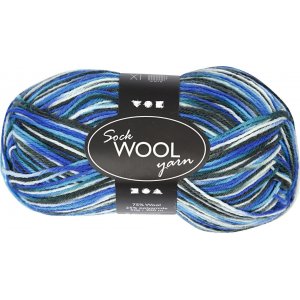 Sockenwolle - Blau/Türkis-Harmonie - 50 g Sockenwolle - Blau/Türkis-Harmonie - 50 g