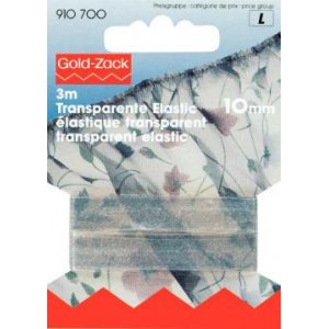 Transparentes Gummiband 10 mm 3 m Transparentes Gummiband 10 mm 3 m