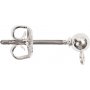 Ohrstecker mit se und Kugel - versilbert - 10 Stk