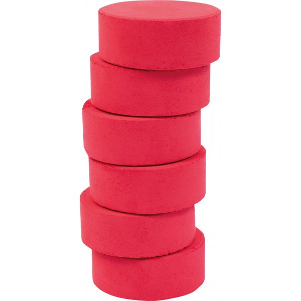 Farbpucks 44 mm - dunkelrot - 6 Stk